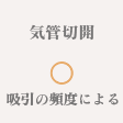 気管切開 ◯ 吸引の頻度による