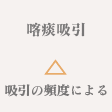 喀痰吸引 △ 吸引の頻度による
